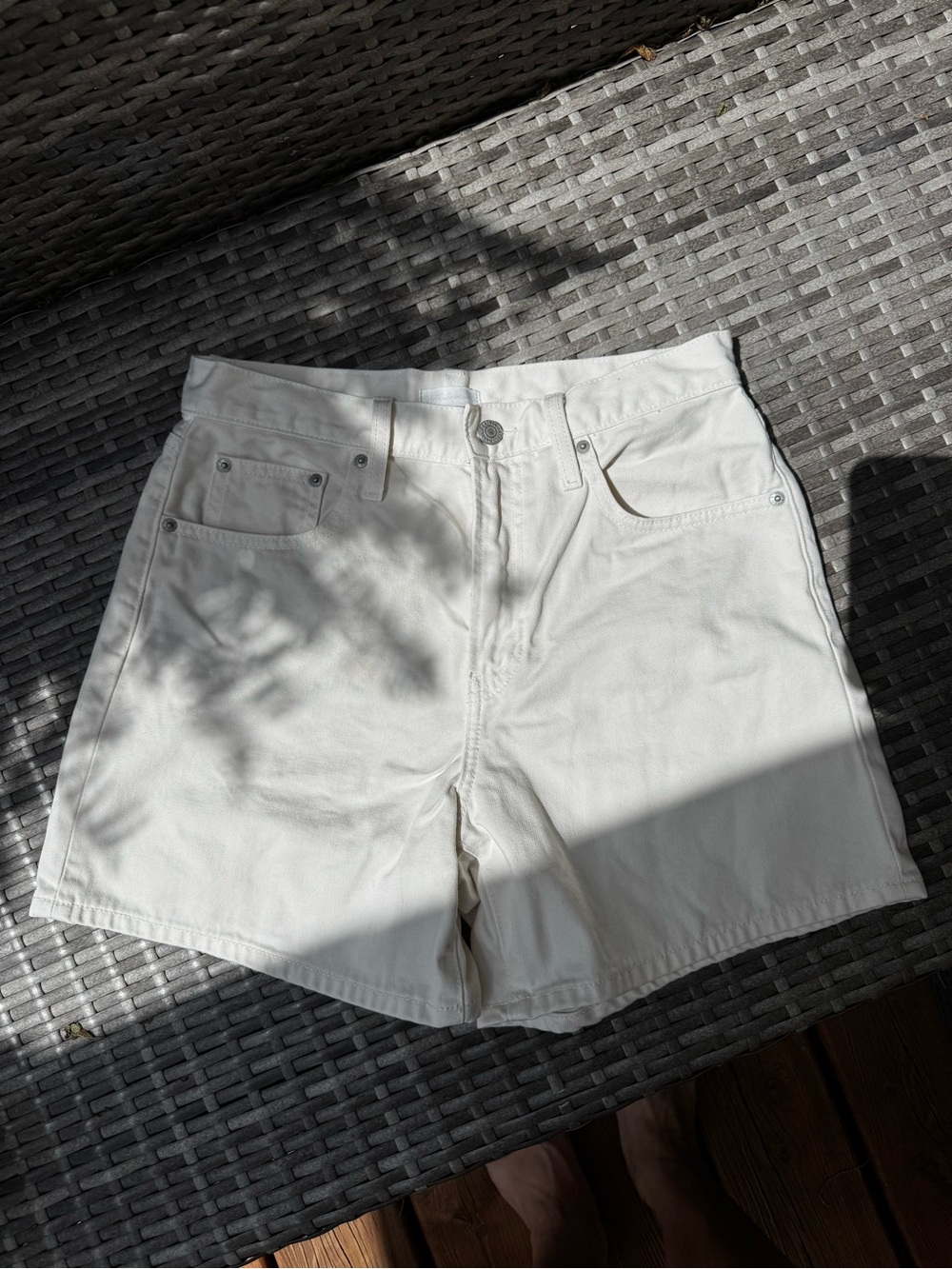 Woman’s White Jean Shorts